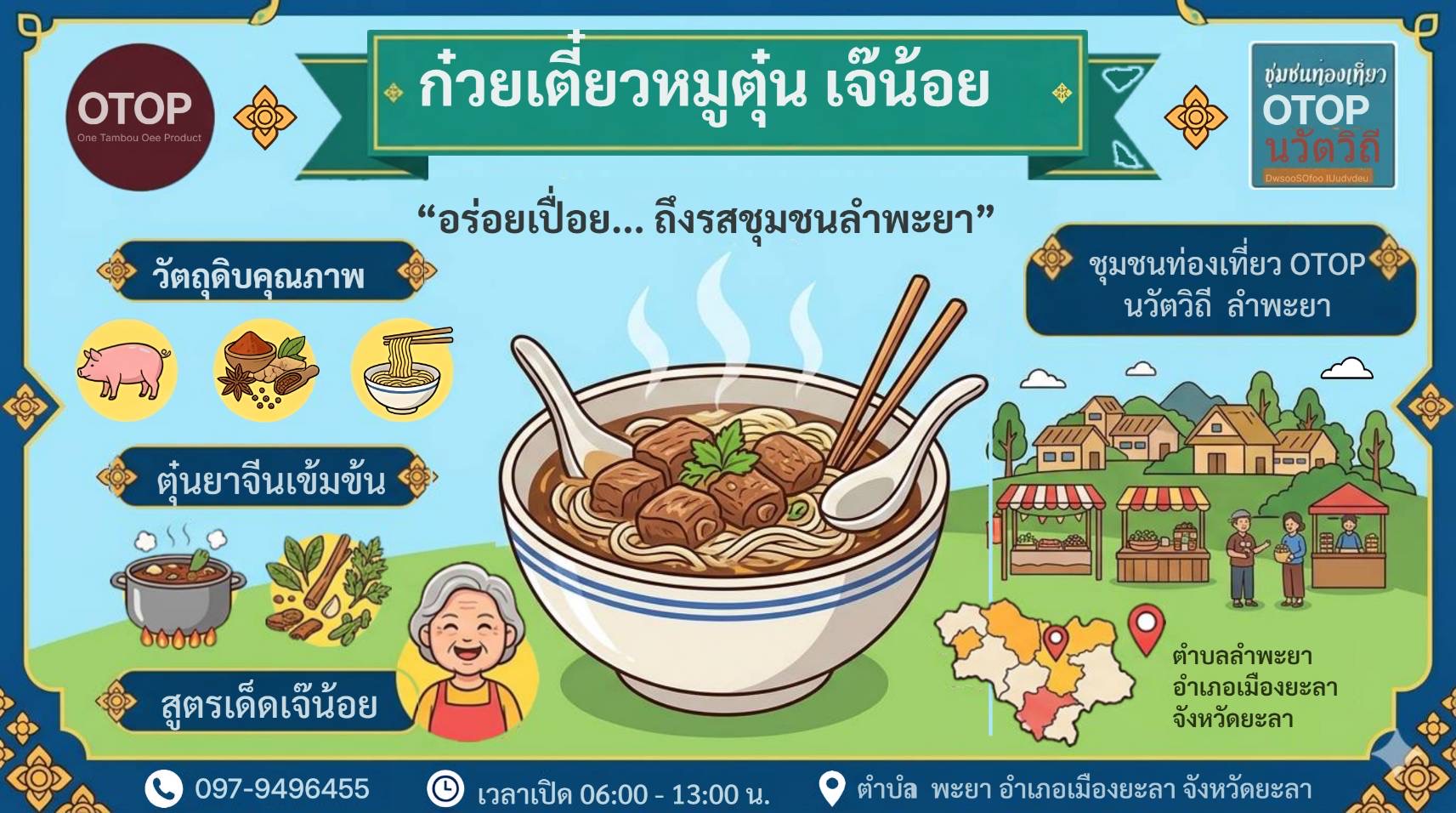 ทำบุญกราบไหว้หลวงพ่อไกร วัดสิริปุณณาราม (วัดลำพะยา) อิ่มใจ   กืนก๋วยเตี๋ยวหมูตู๋นเจ้น้อย...อร่อยอิ่มท้อง